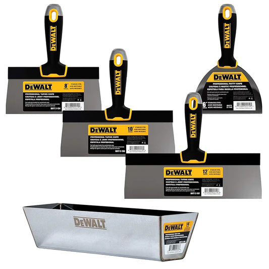 DEWALT Stainless Steel Taping Knife & Mud Pan Set